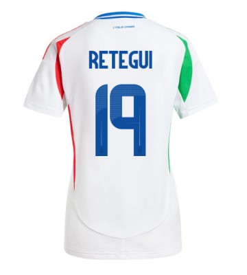 Italia Mateo Retegui #19 Segunda Equipación Mujer Eurocopa 2024 Manga Corta